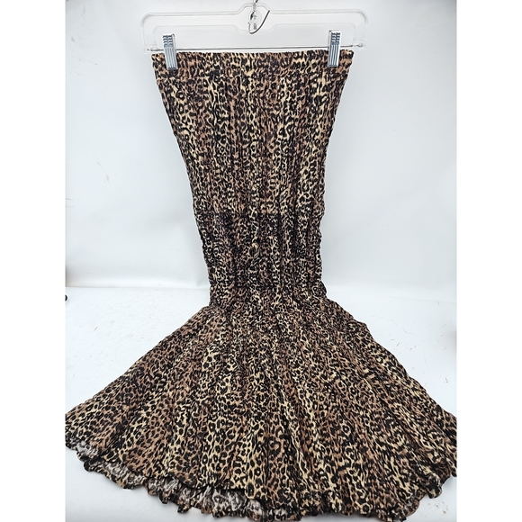 Unbranded Dresses & Skirts - Leopard Print Tencel Strapless Dress